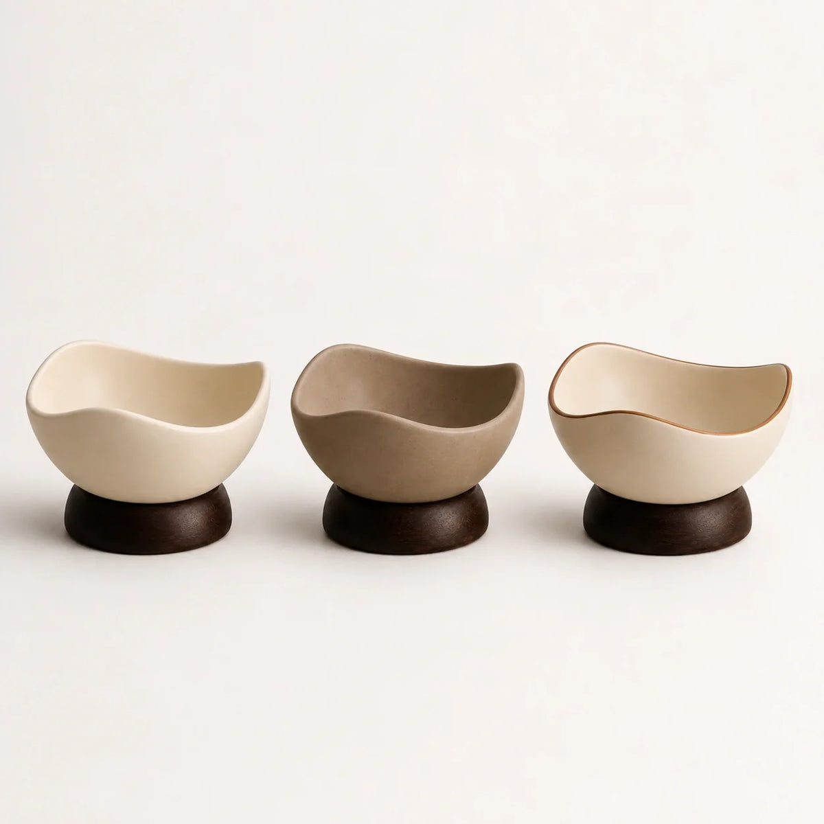 Bowl Évora em Cerâmica com Base de Acácia