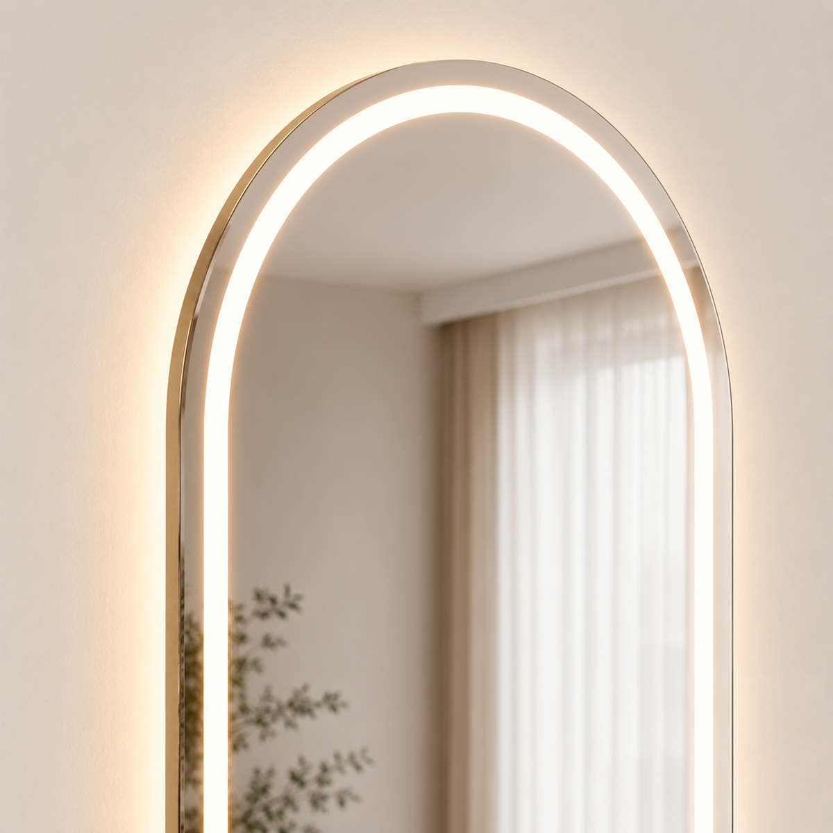 Espelho Oval Lúmina LED 3 Cores 80x50 cm