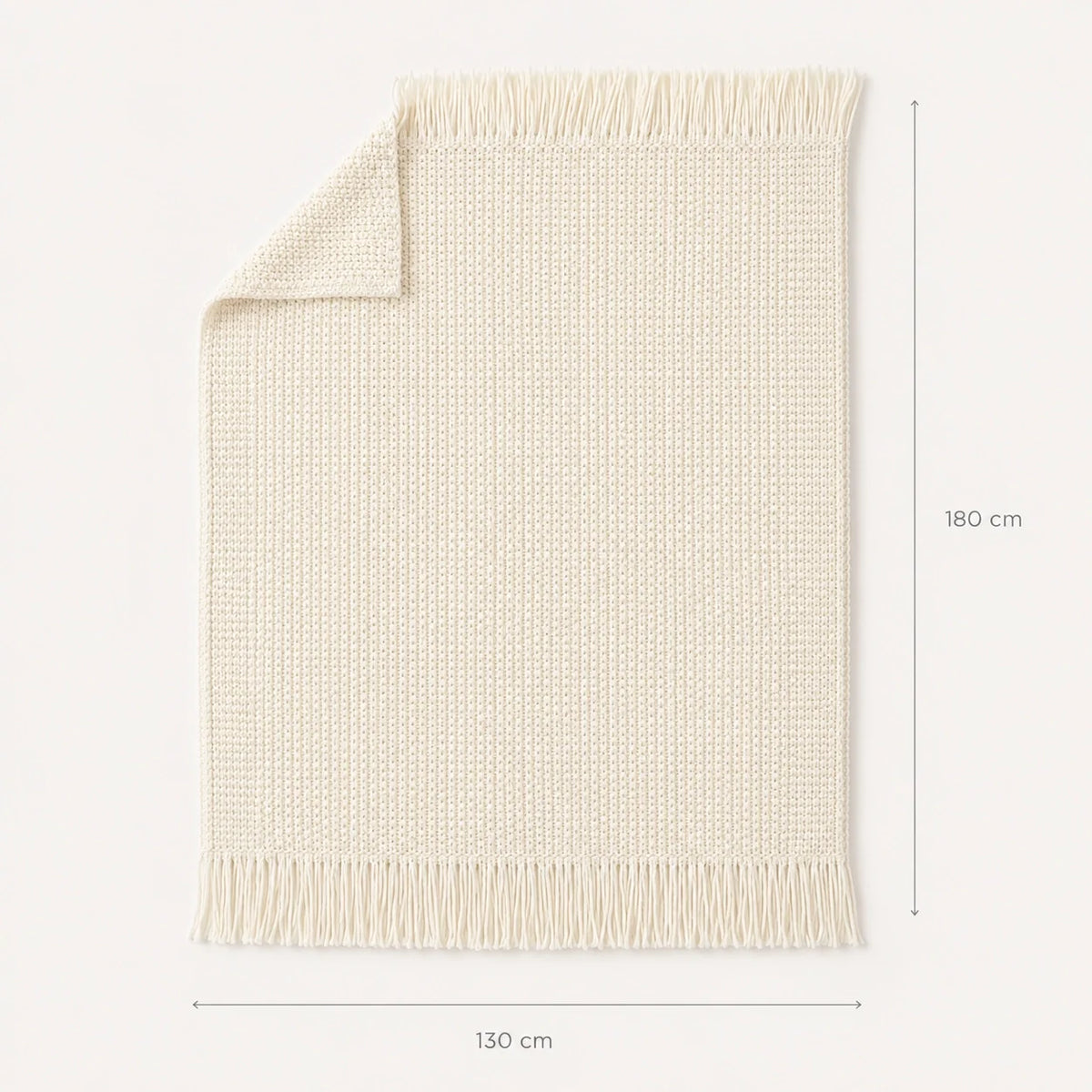 Manta Ravie em Tricô Texturizado Off-White