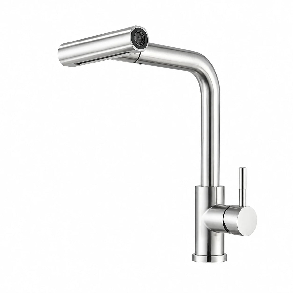 Torneira Gourmet Monocomando para Cozinha Évora em Inox 304 com Ducha Extensível e 4 Jatos