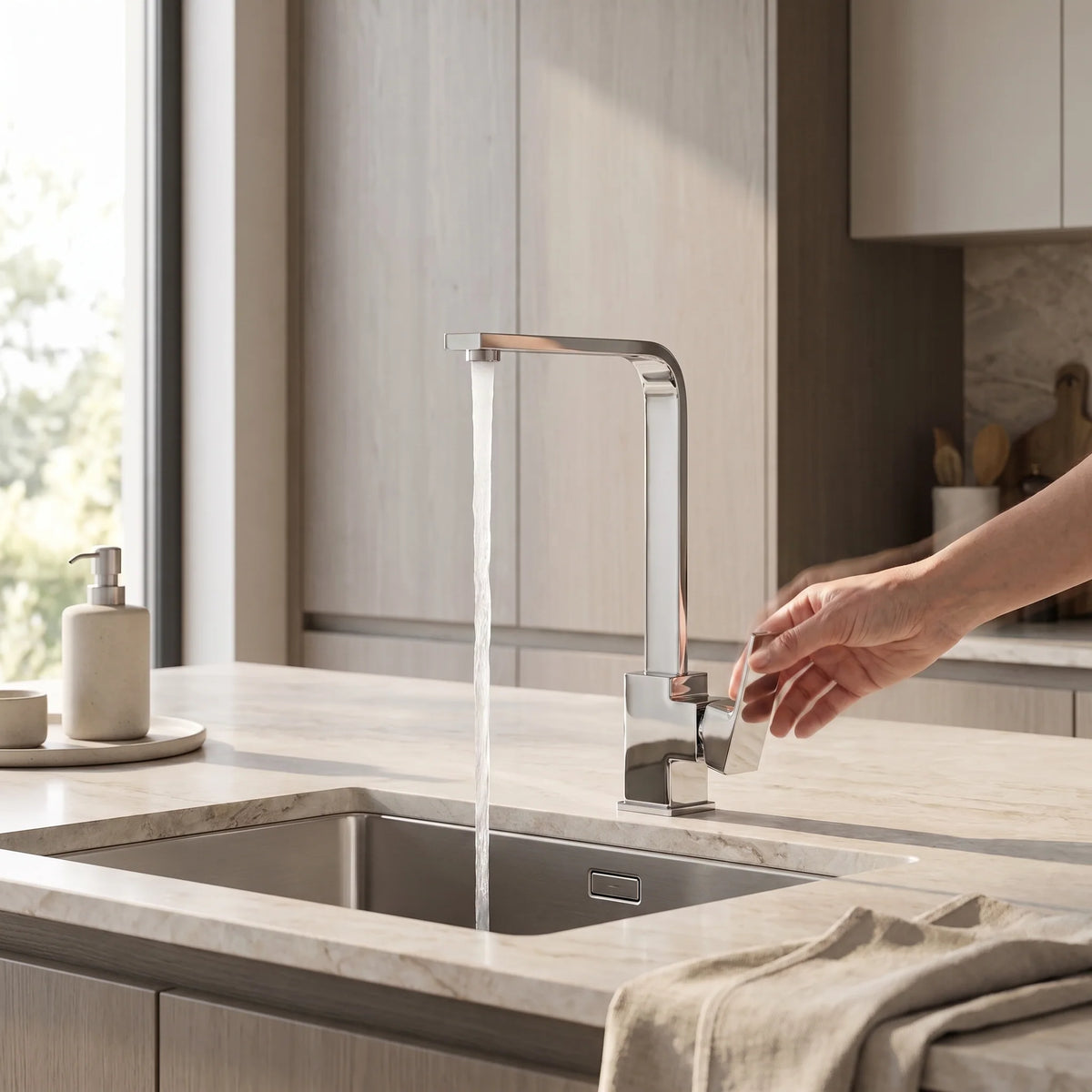 Torneira Monocomando para Cozinha Valenne Cromada Quente e Fria