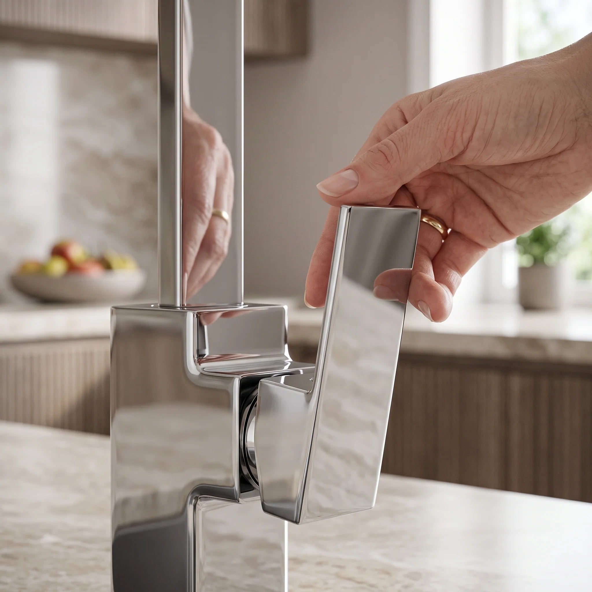 Torneira Monocomando para Cozinha Valenne Cromada Quente e Fria