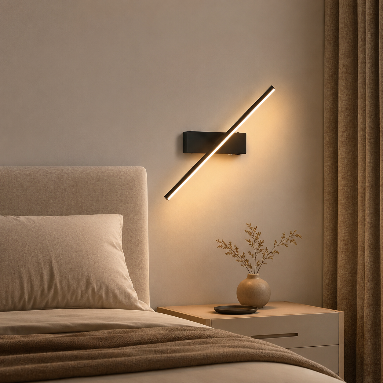 Arandela Lume LED Recarregável com Controle por Toque