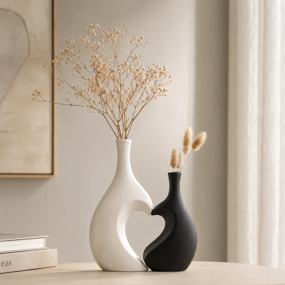 Conjunto de Vasos Enlace em Cerâmica com Design Escultural