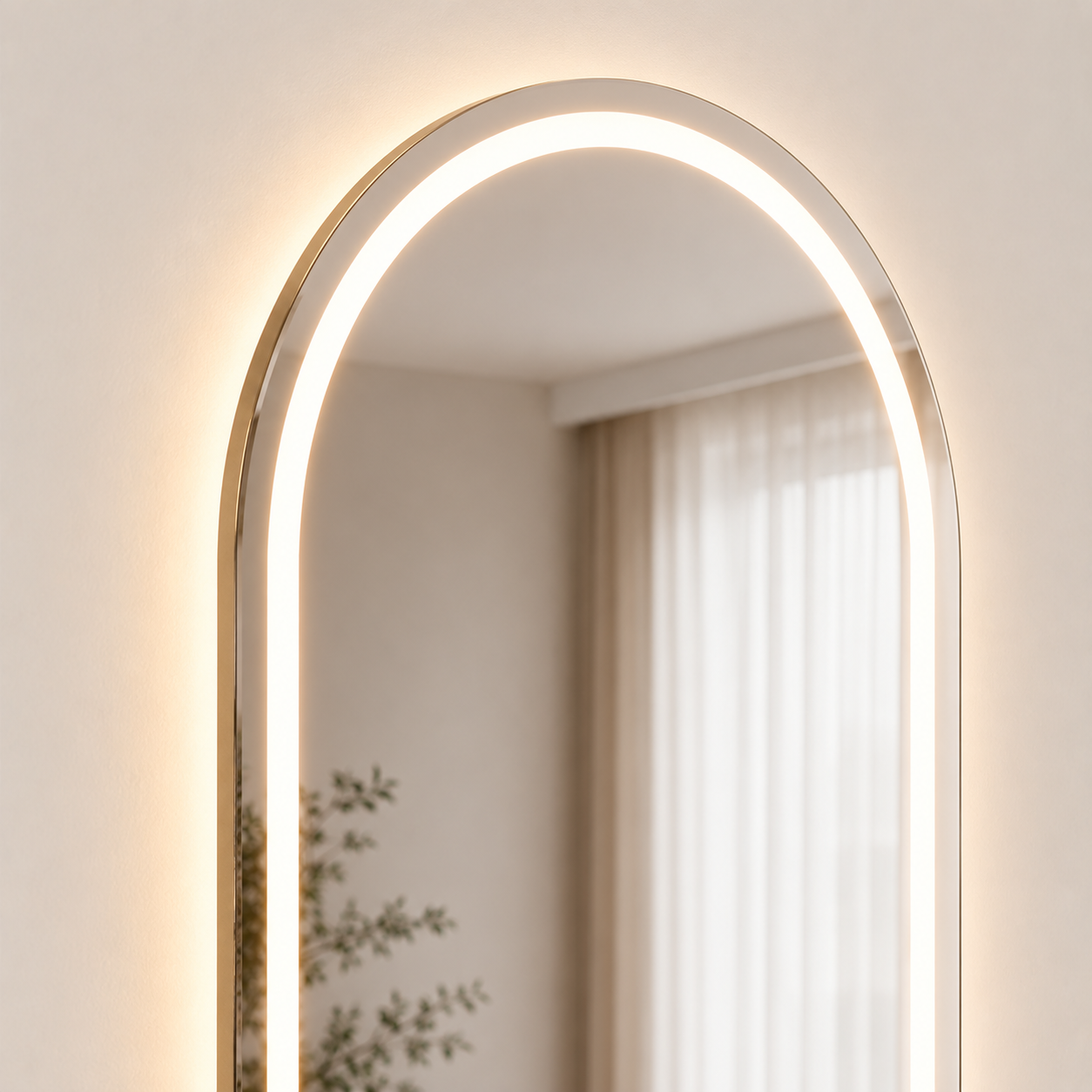 Espelho Oval Lúmina LED 3 Cores 80x50 cm