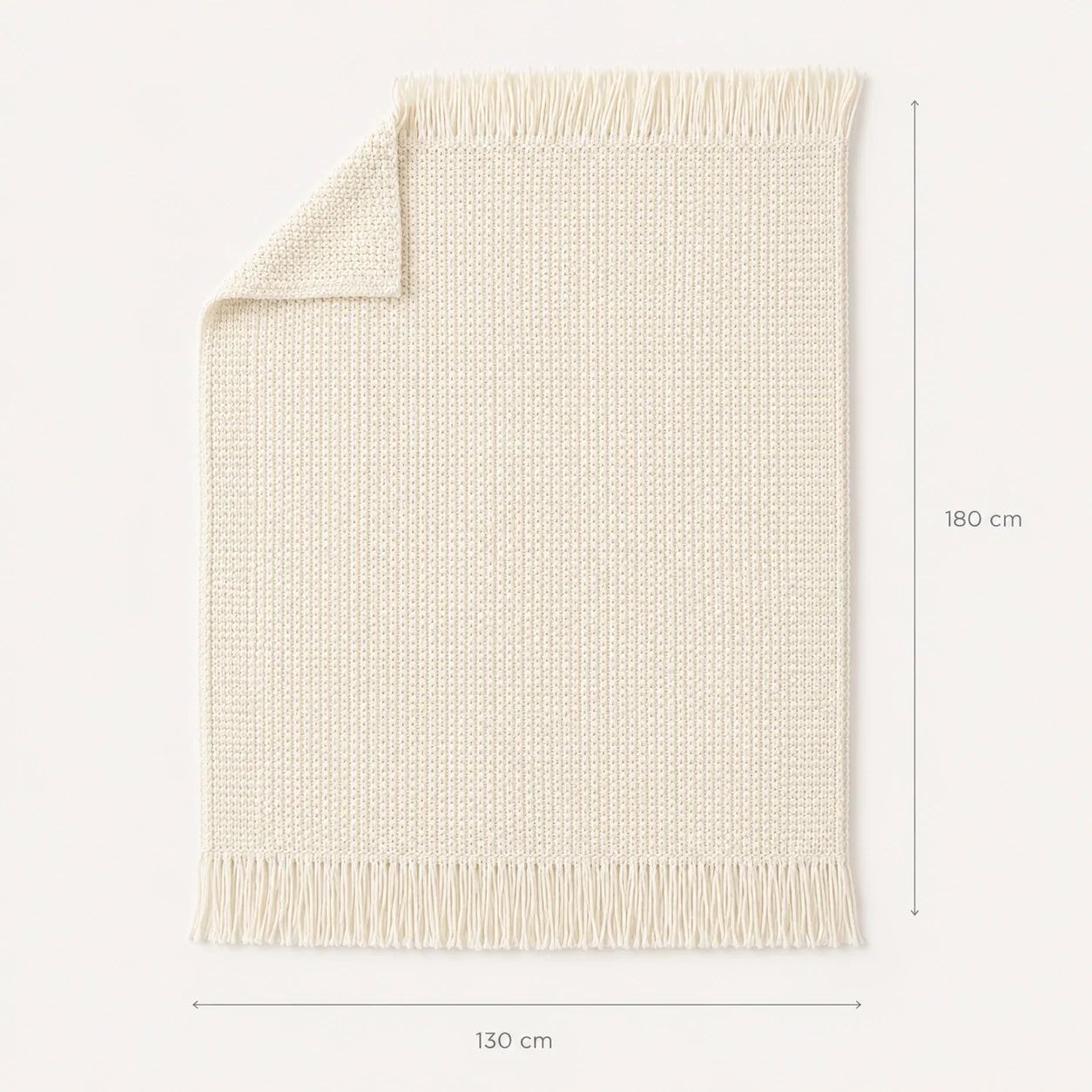 Manta Ravie em Tricô Texturizado Off-White