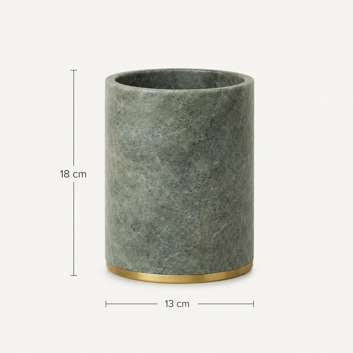 Porta-Utensílios Maíra em Pedra-Sabão e Latão