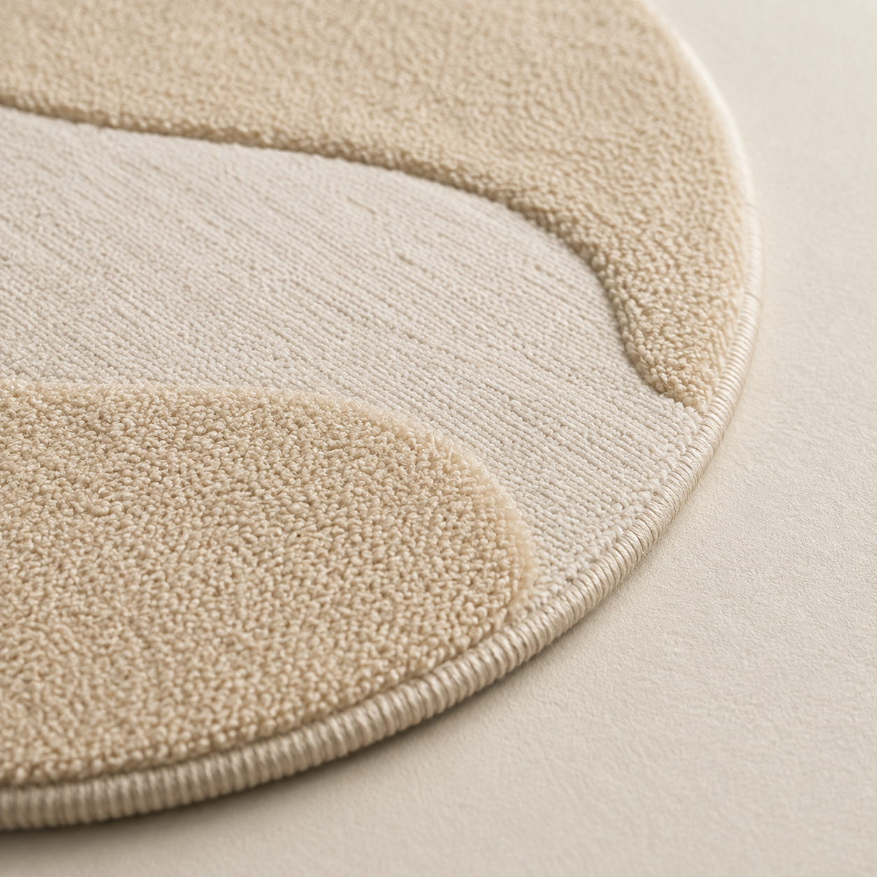 Tapete Sienne de Formato Orgânico em Lã e Viscose