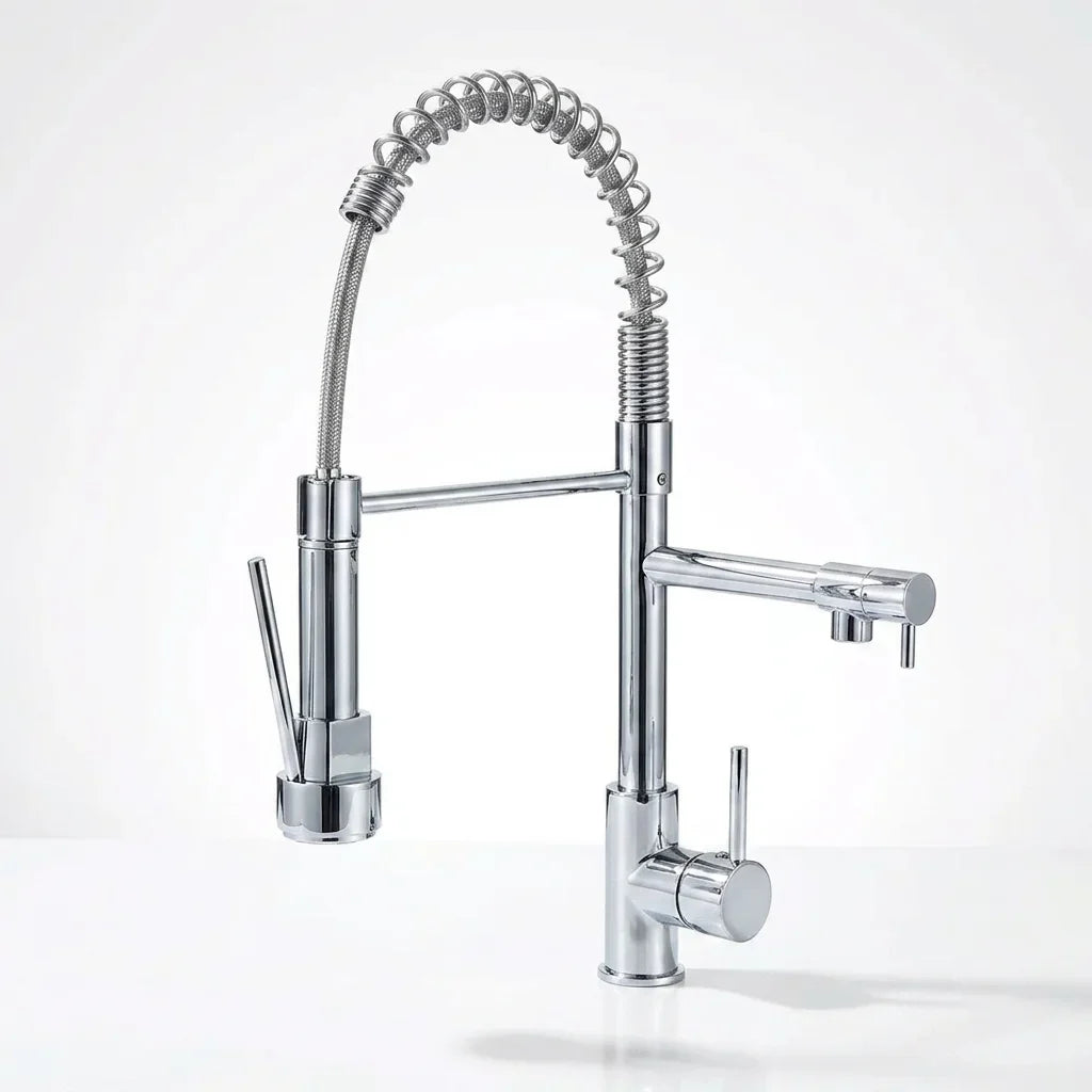 Torneira Gourmet Monocomando para Cozinha Aveline Preta com Bica Flexível