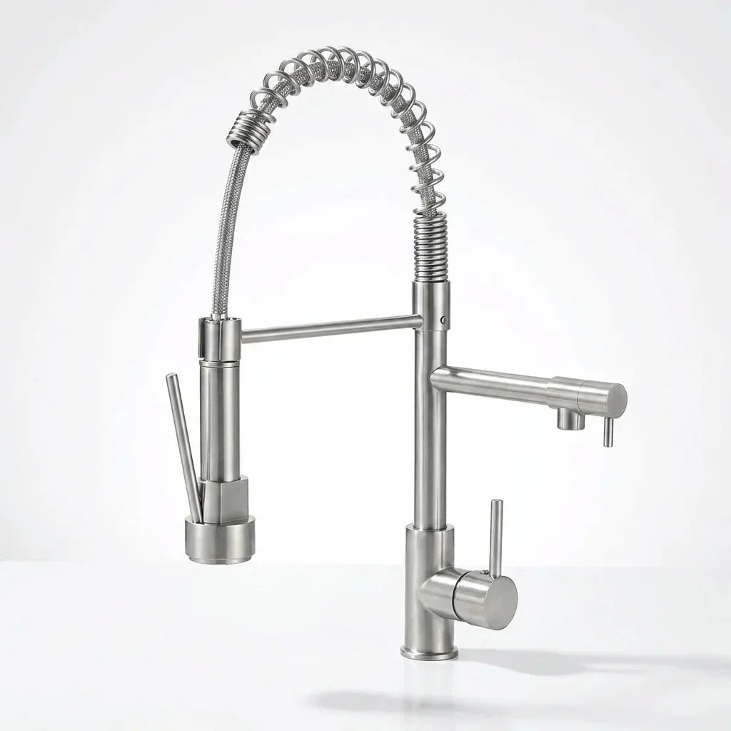 Torneira Gourmet Monocomando para Cozinha Aveline Preta com Bica Flexível