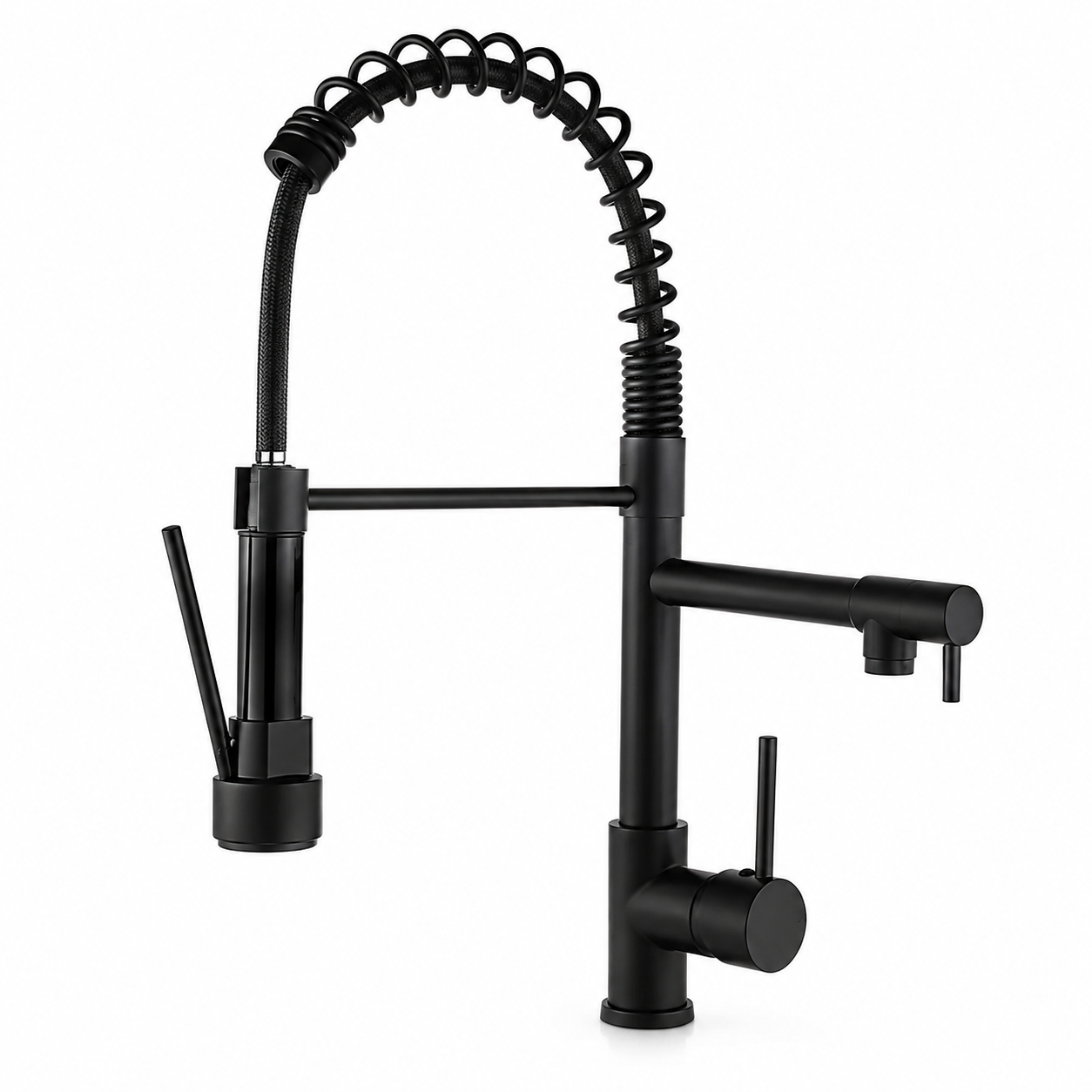 Torneira Gourmet Monocomando para Cozinha Aveline Preta com Bica Flexível