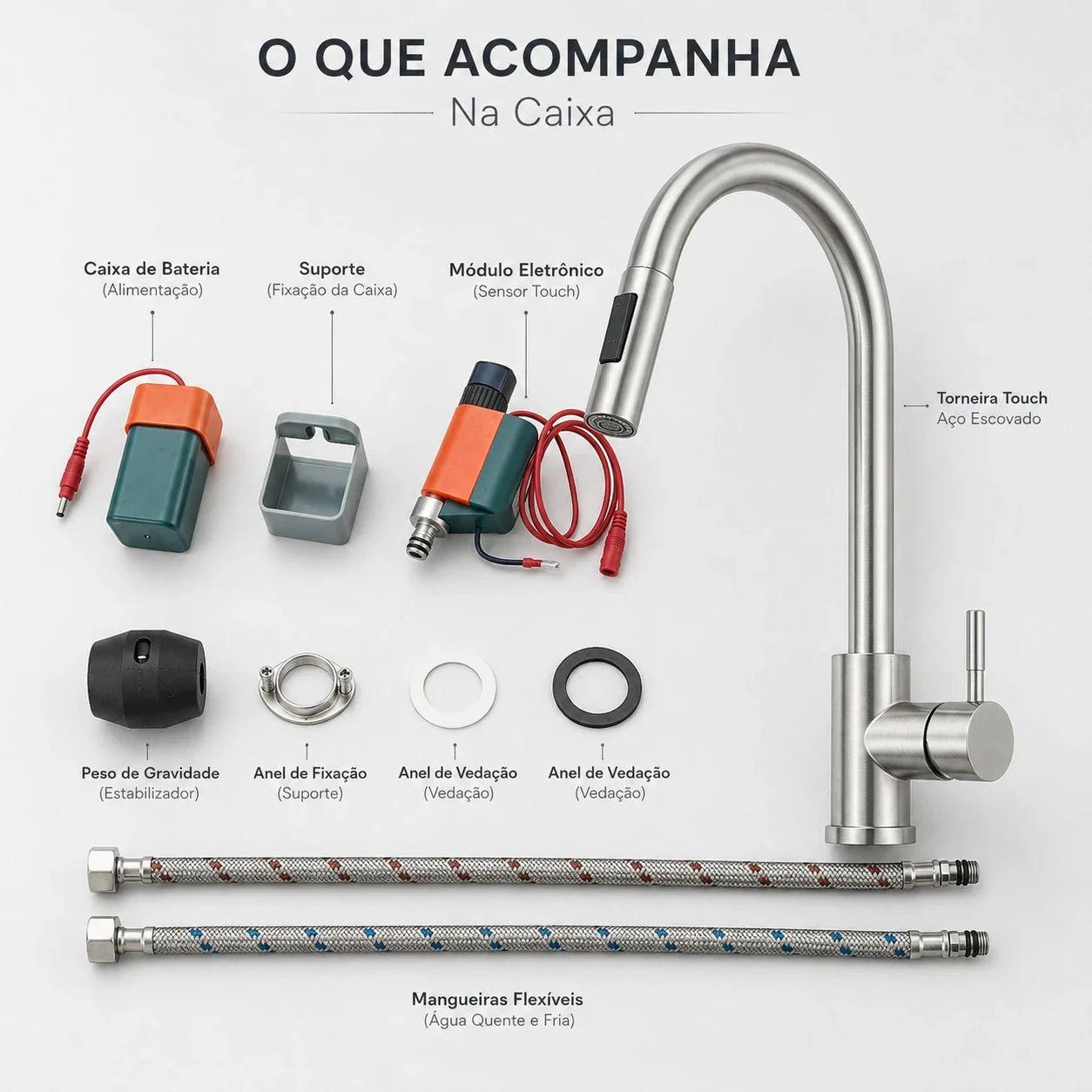 Torneira Gourmet Sienne Touch 360° Monocomando