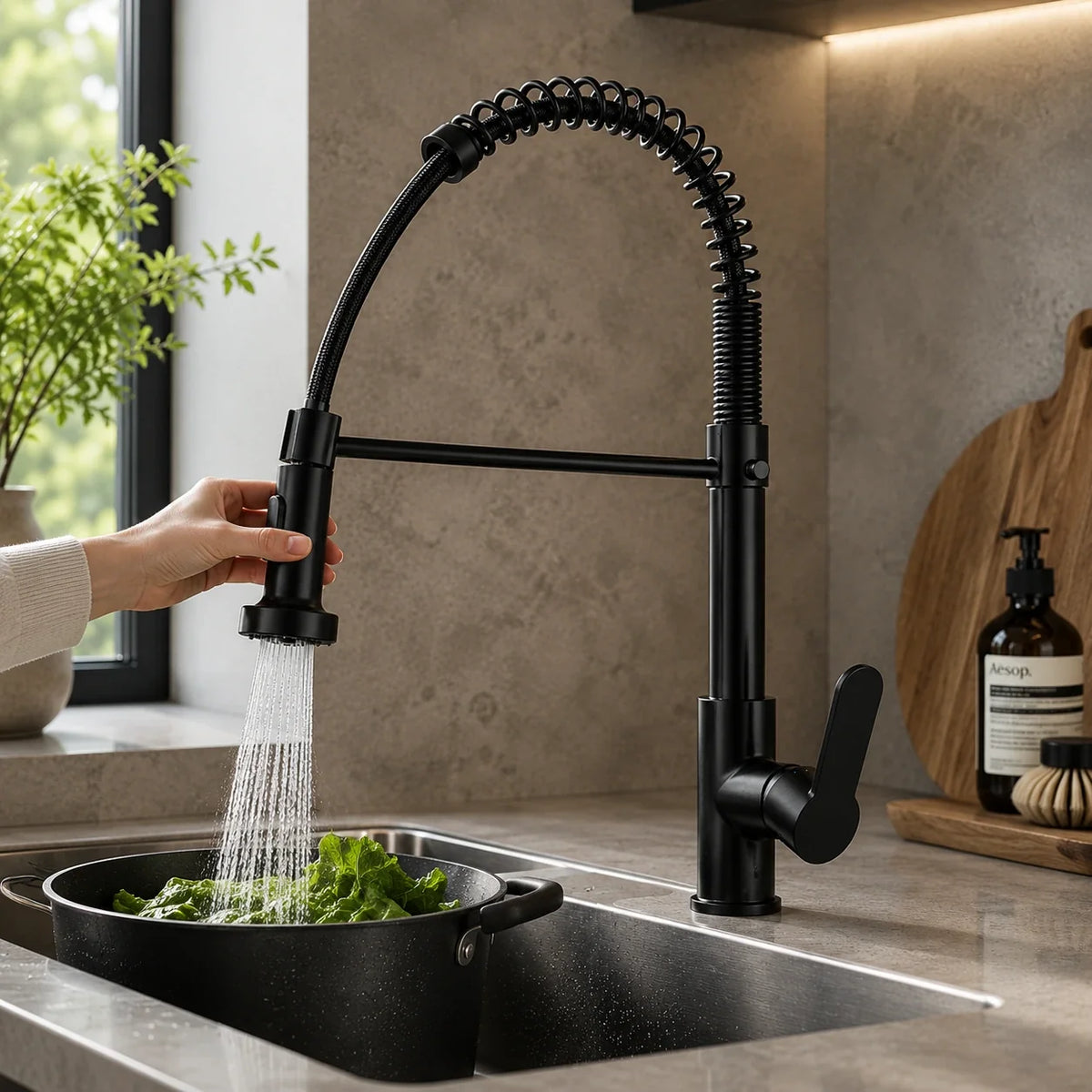 Torneira Gourmet Monocomando para Cozinha Vellora com Ducha Extensível